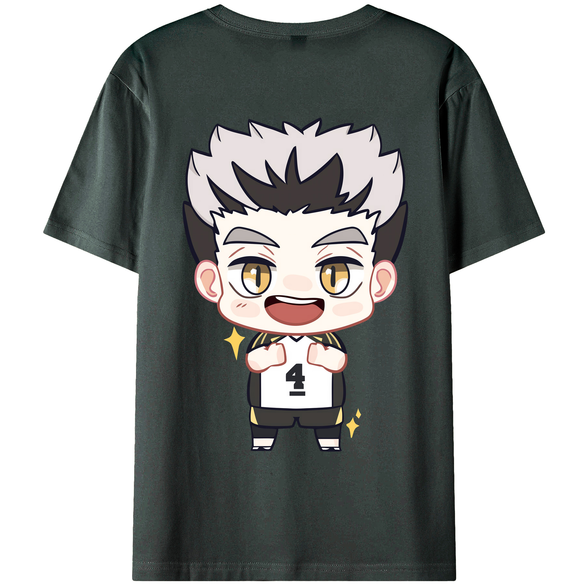 （画像用） ハイキュー!! Haikyu!! 綿100％ メンズ半袖Tシャツ（バックプリント） 通気性